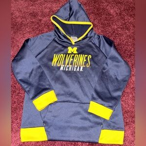 Youth Michigan wolverines u of m hoodie sweatshirt navy medium 8
